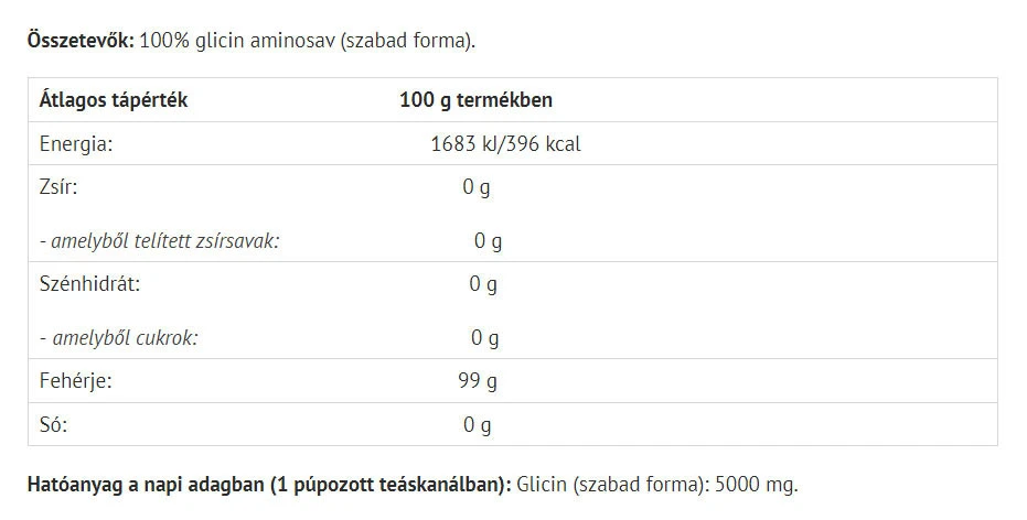 Natur Tanya - Natur Tanya 100% Aminokwas Glicyna (500 g) - obrazek 2
