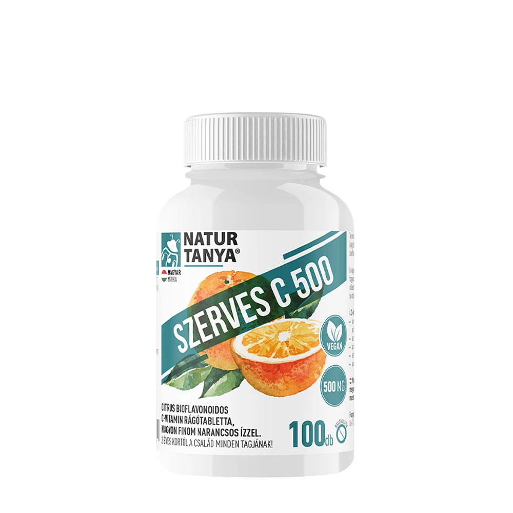 Natur Tanya - Natur Tanya Organic C 500 (100 tabletek do żucia, pomarańczowe)