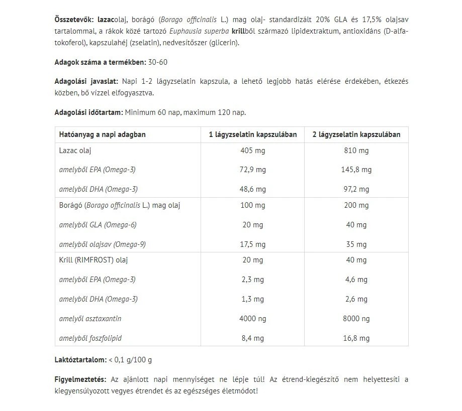 Natur Tanya - Natur Tanya Organiczne Kwasy Tłuszczowe Omega 3-6-9 (60 Kapsułek Miękkich) - obrazek 2