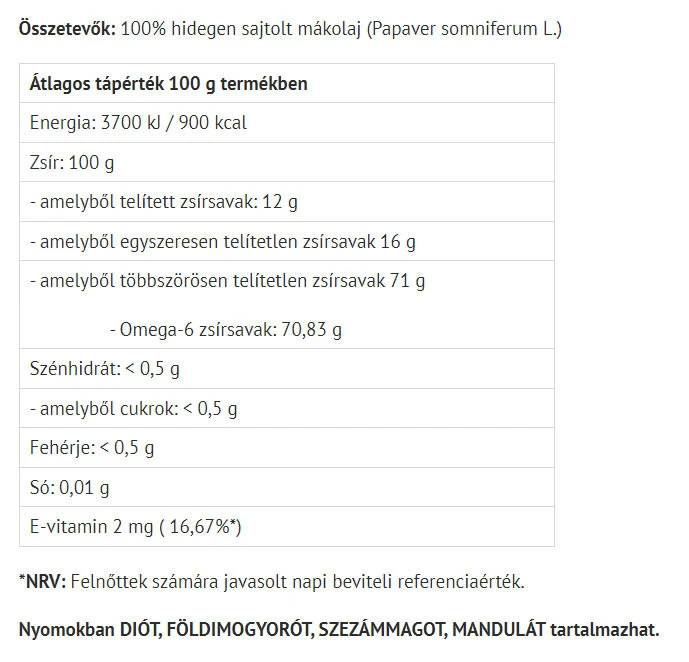 Natur Tanya - Olej z Maku Natur Tanya (250 ml) - obrazek 2