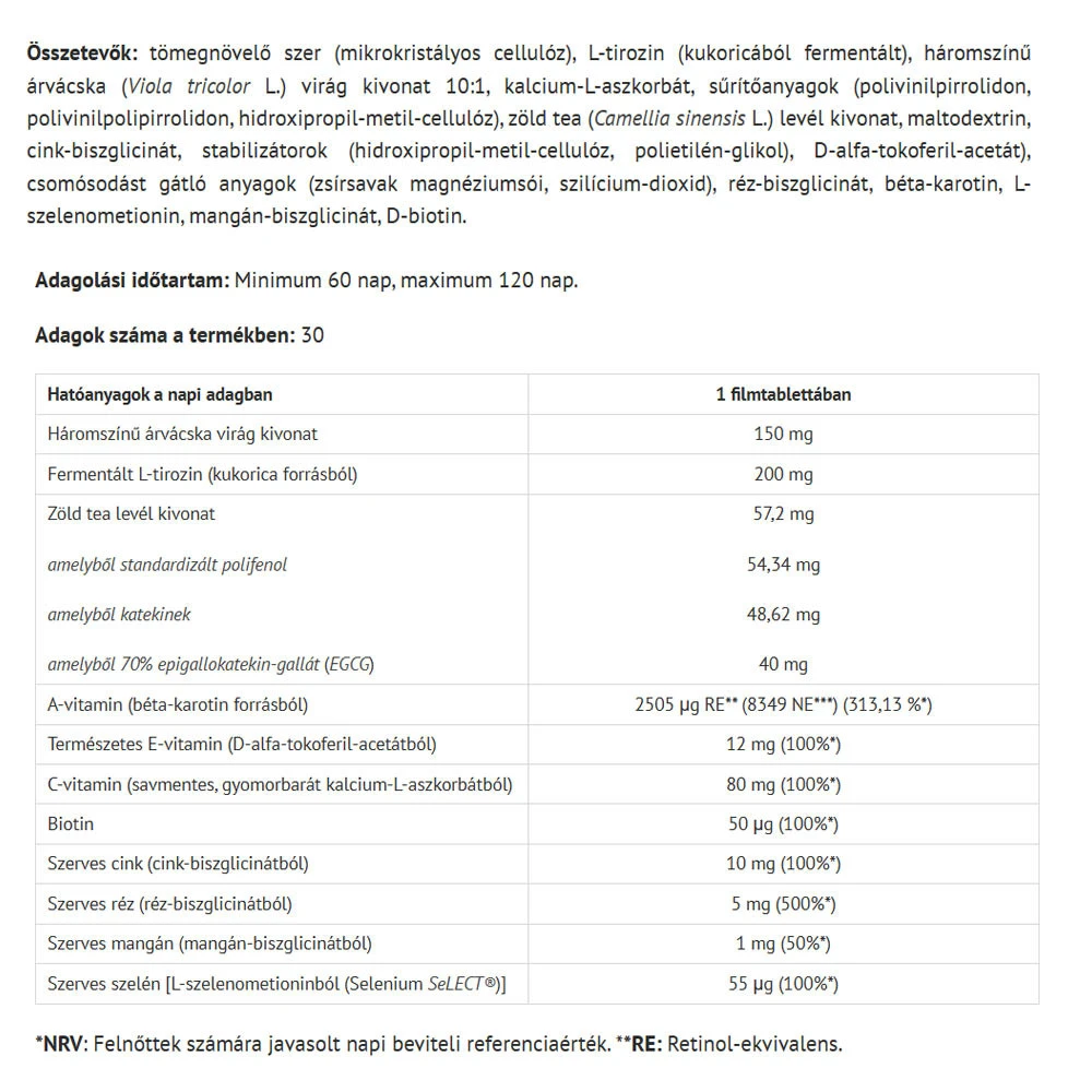 Natur Tanya - Solarne Witaminy (30 tabletek) - obrazek 2