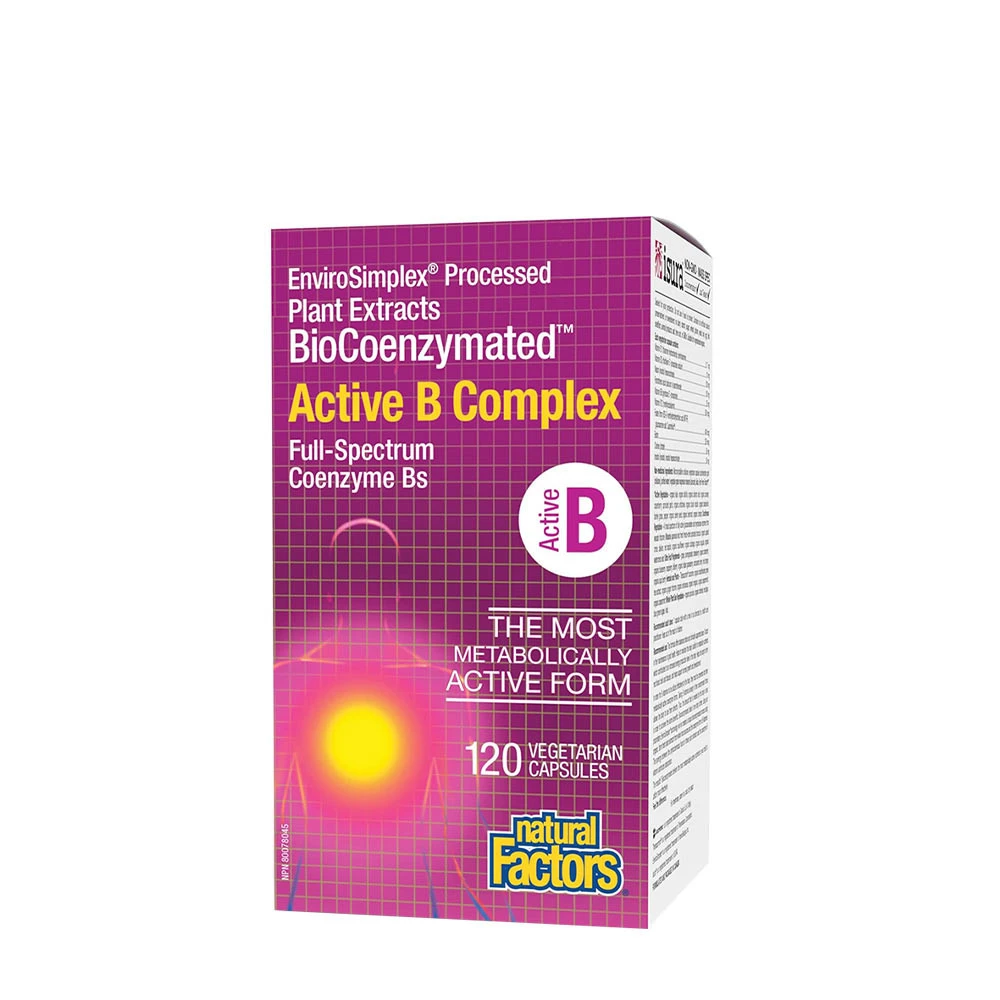 Natural Factors - Biokoenzymowany Aktywny Kompleks B (120 kapsułek)