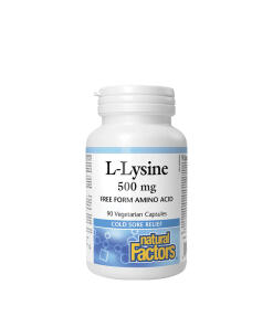 Natural Factors L-Lizyna aminokwas 500 mg (90 kapsułek)