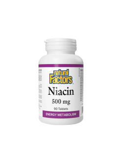 Natural Factors Niacin 500 mg (90 tabletek)
