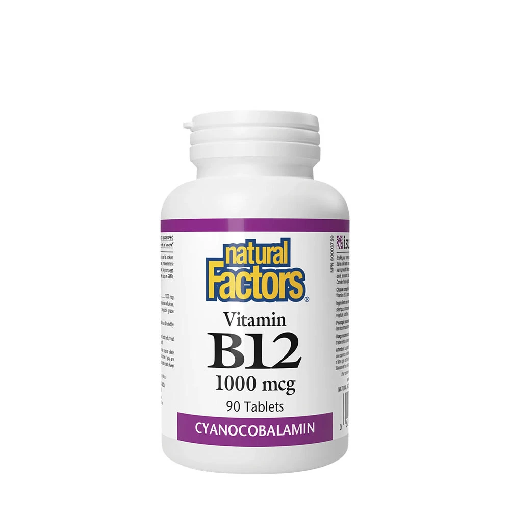 Natural Factors - Witamina B12 1000 mcg (90 tabletek) Natural Factors