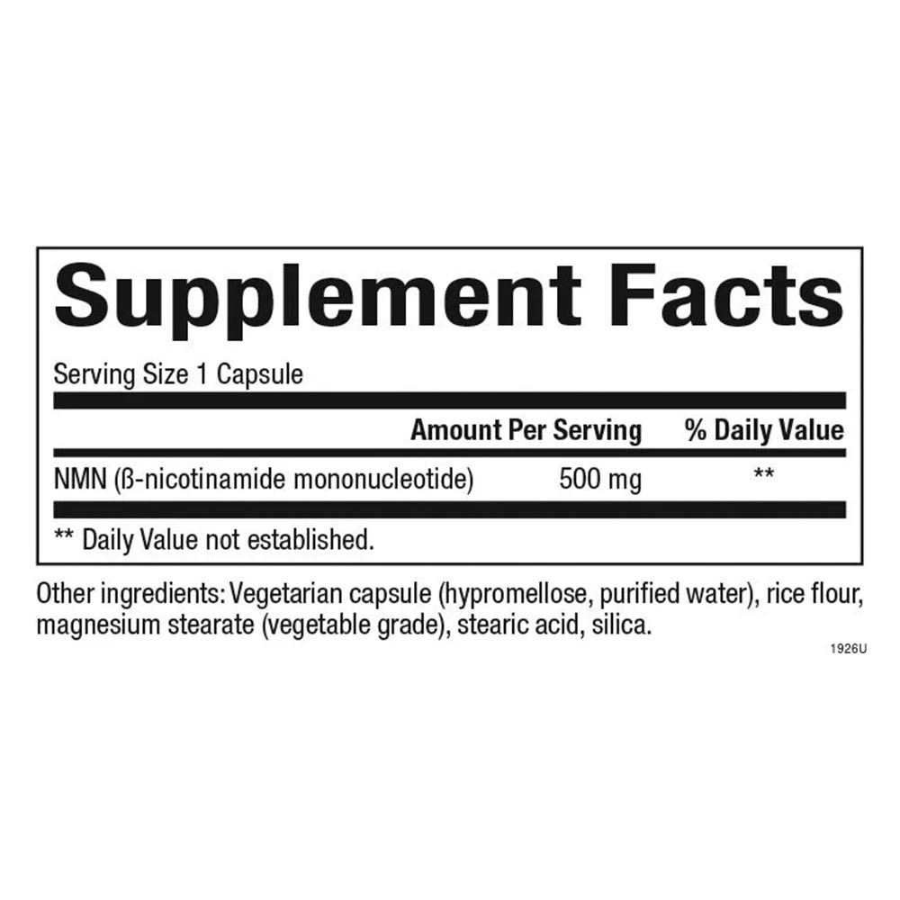 Natural Factors - regenerLife NMNSurge Wzmacniacz NAD+ 500 mg (30 kapsułek) - obrazek 2