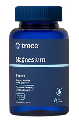 TRACE MINERALS Tabletki magnezu - 300 mg magnezu (60 tabl.)